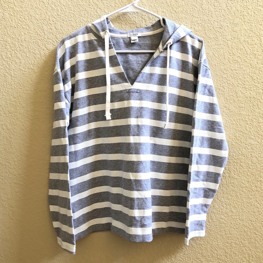J.Crew Striped Hooded Sweater